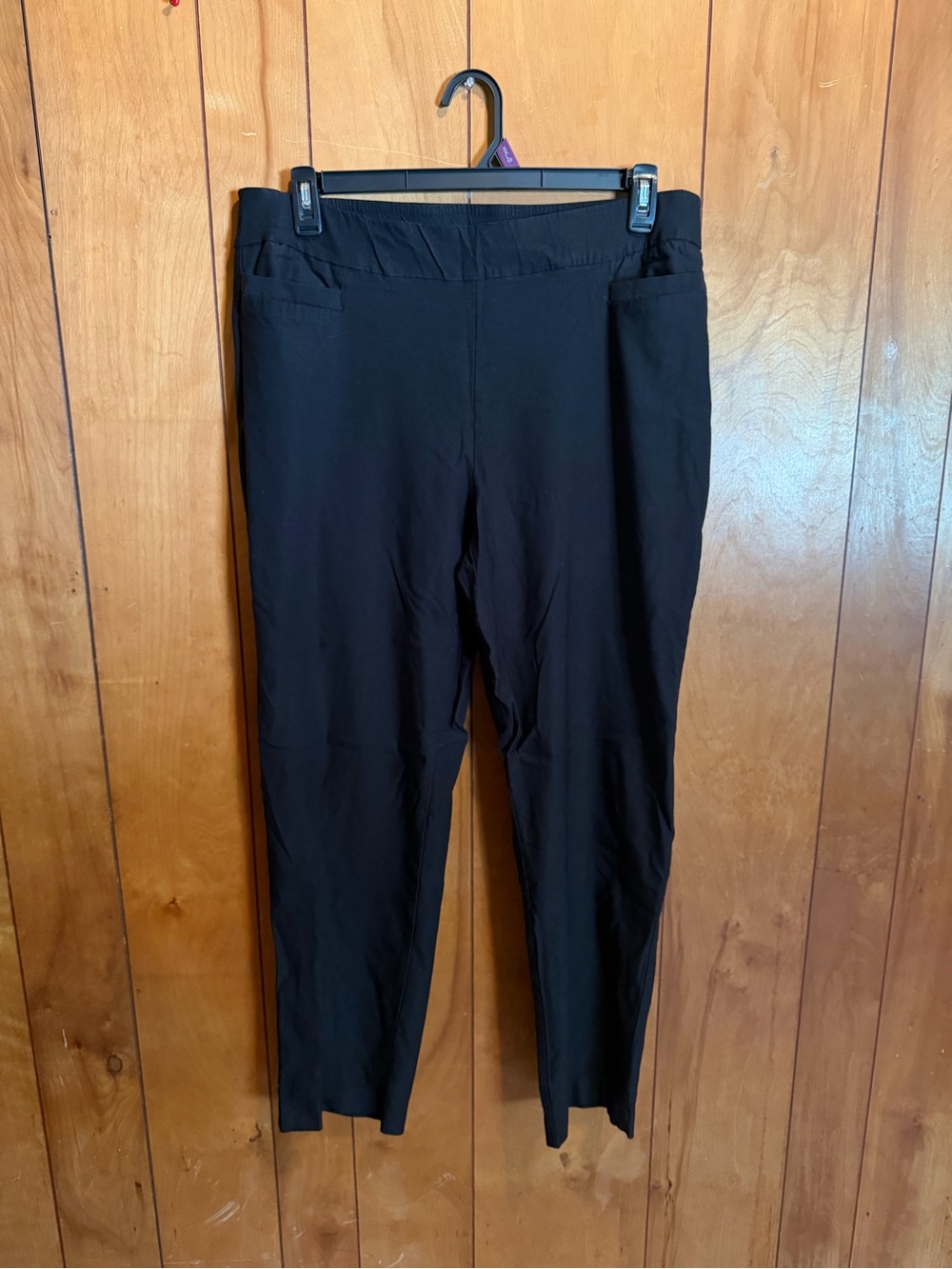 Briggs New York Black Slim Pull-On Ankle Pants